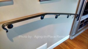 Custom handrail for small interior stairs, grab bars, safety rails, safety bars