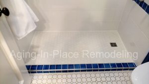 Threshold replacement for a lower step in shower