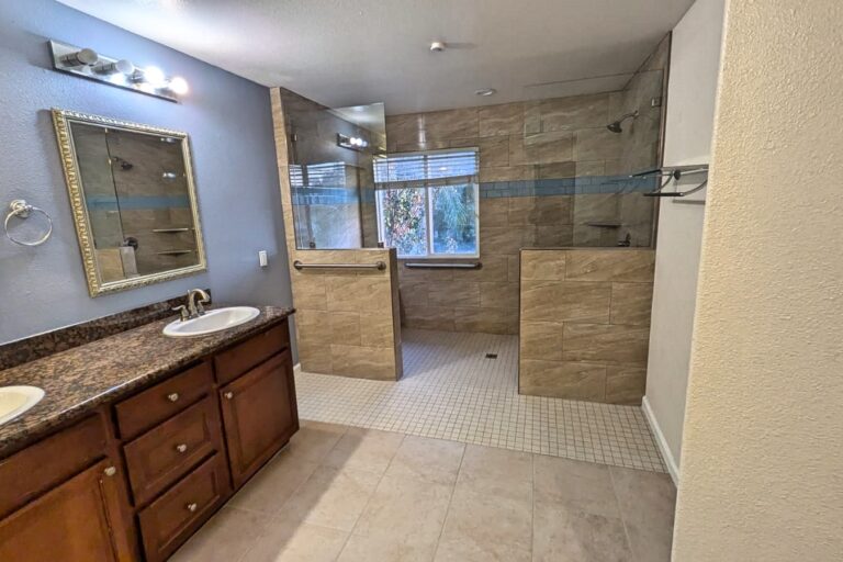 Tile Roll-In Shower Remodel